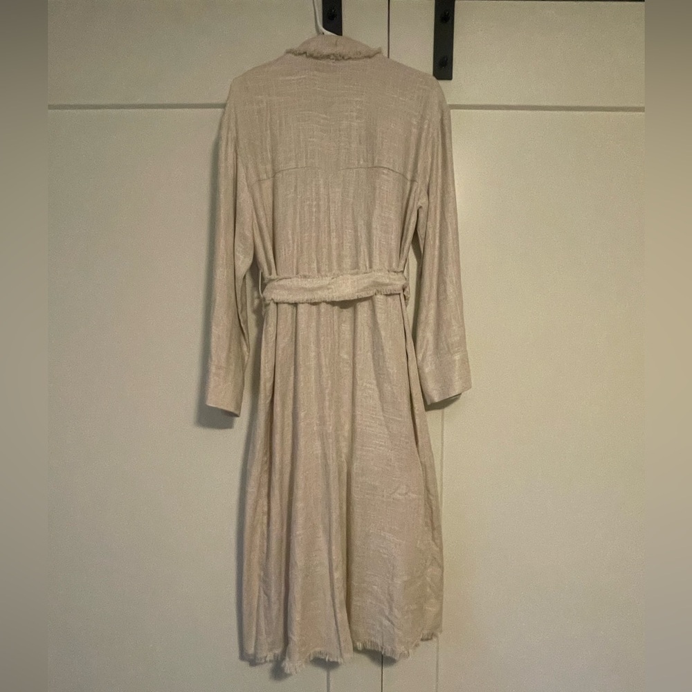 NWOT Zara Linen Trench XS-S - Picture 6 of 10